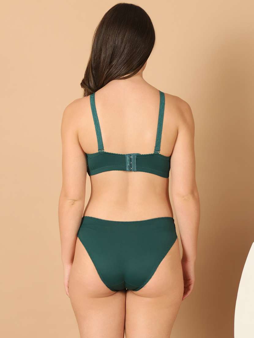 green lace bras and panty set - 21400484 -  Standard Image - 3