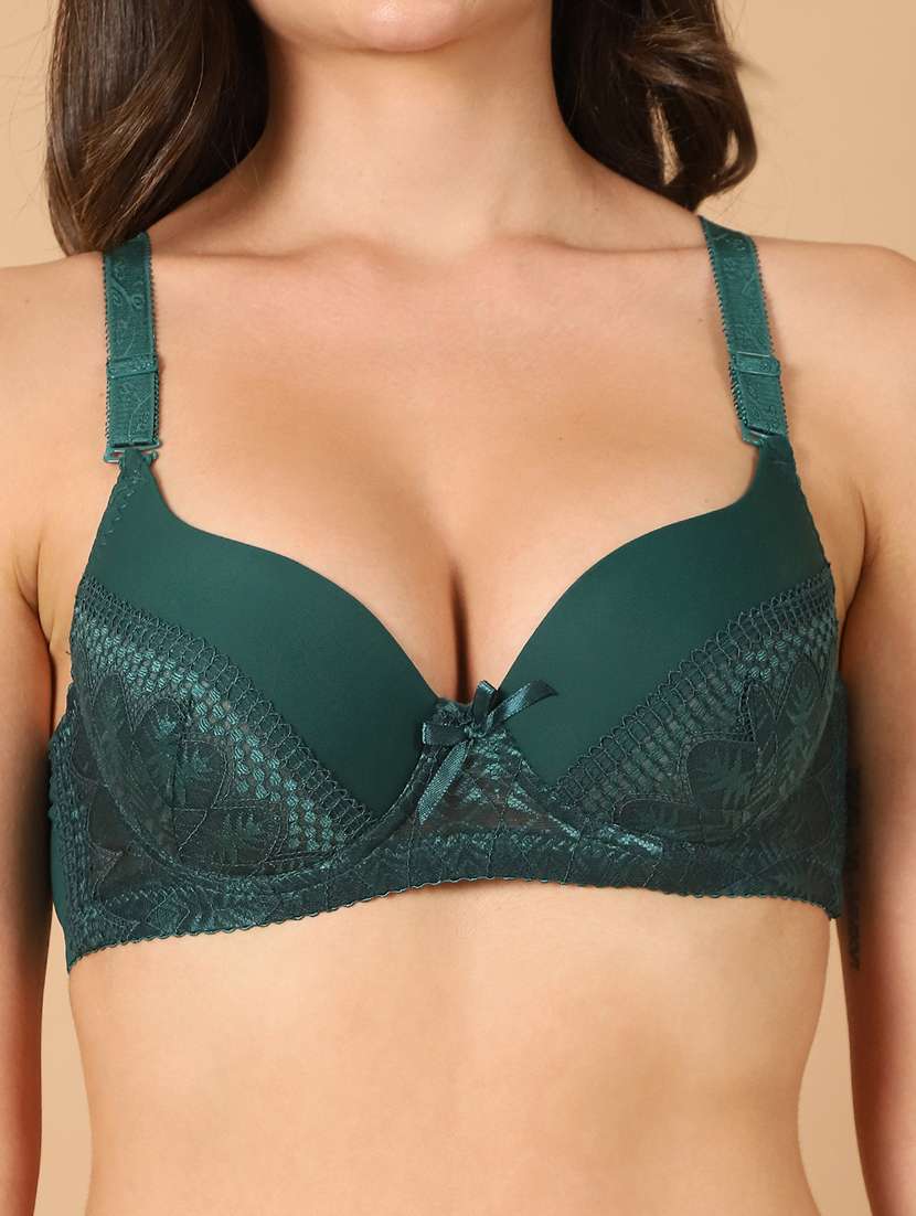 green lace bras and panty set - 21400484 -  Standard Image - 5