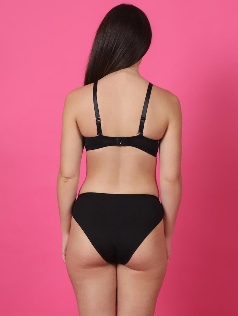 black bra and panty set - 21400503 -  Standard Image - 3