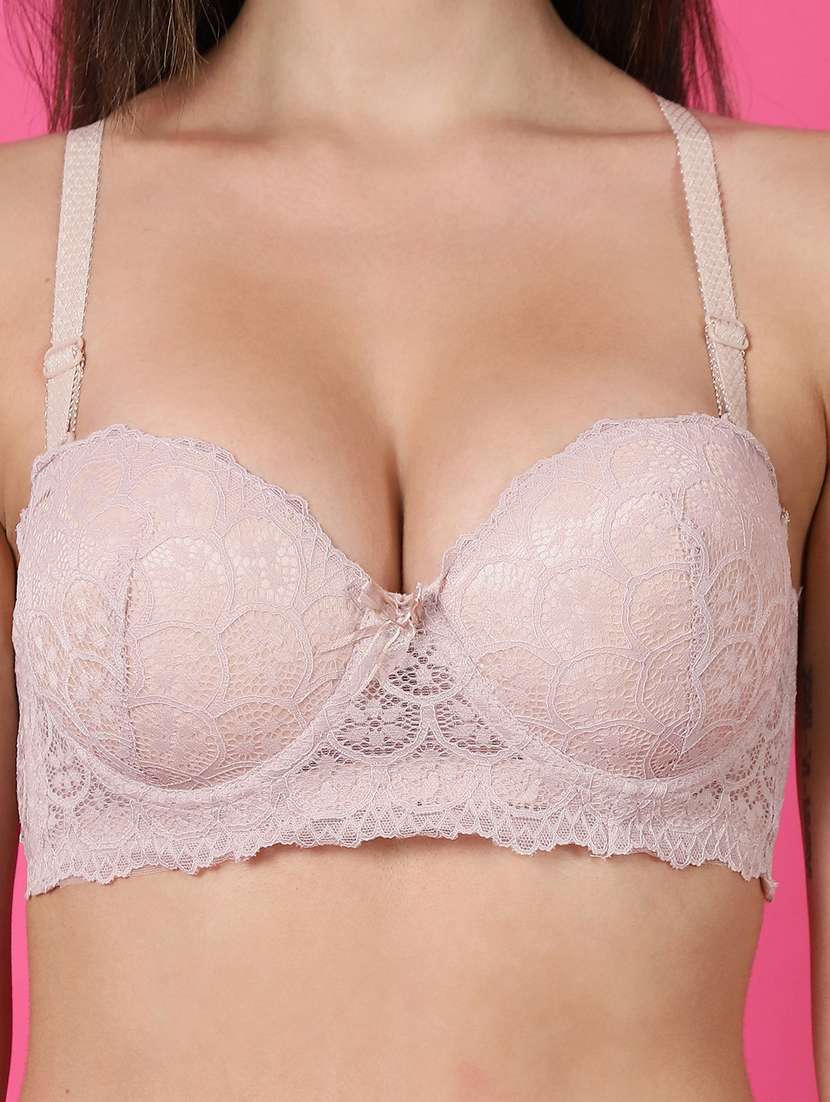 beige lace bra and panty set - 21400508 - Standard Image - 5