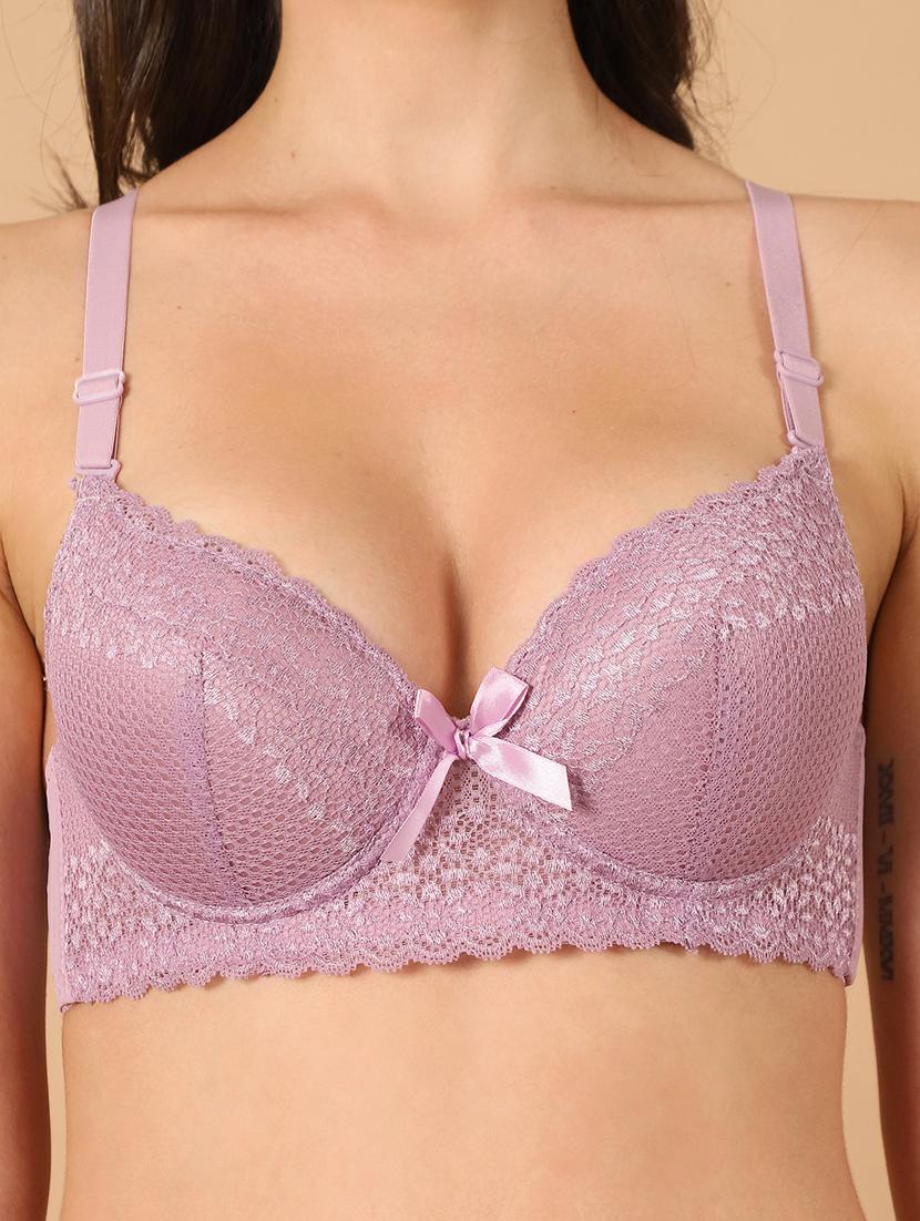 mauve lace bra and panty set - 21400528 - Standard Image - 5