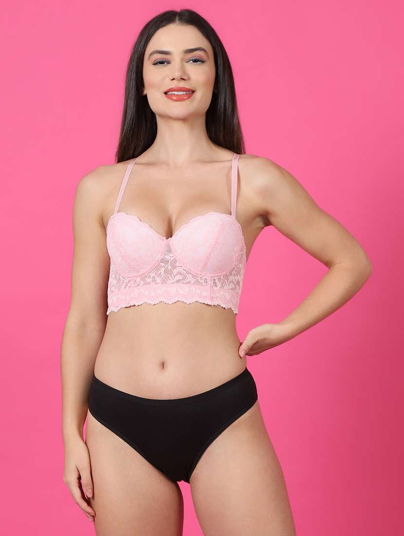 pink lace bra and panty set - 21400538 -  Standard Image - 3