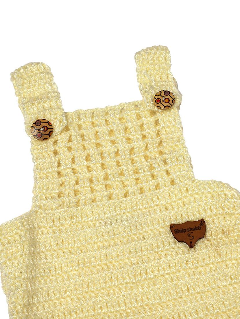 kids yellow woollen romper - 21401419 - Standard Image - 3