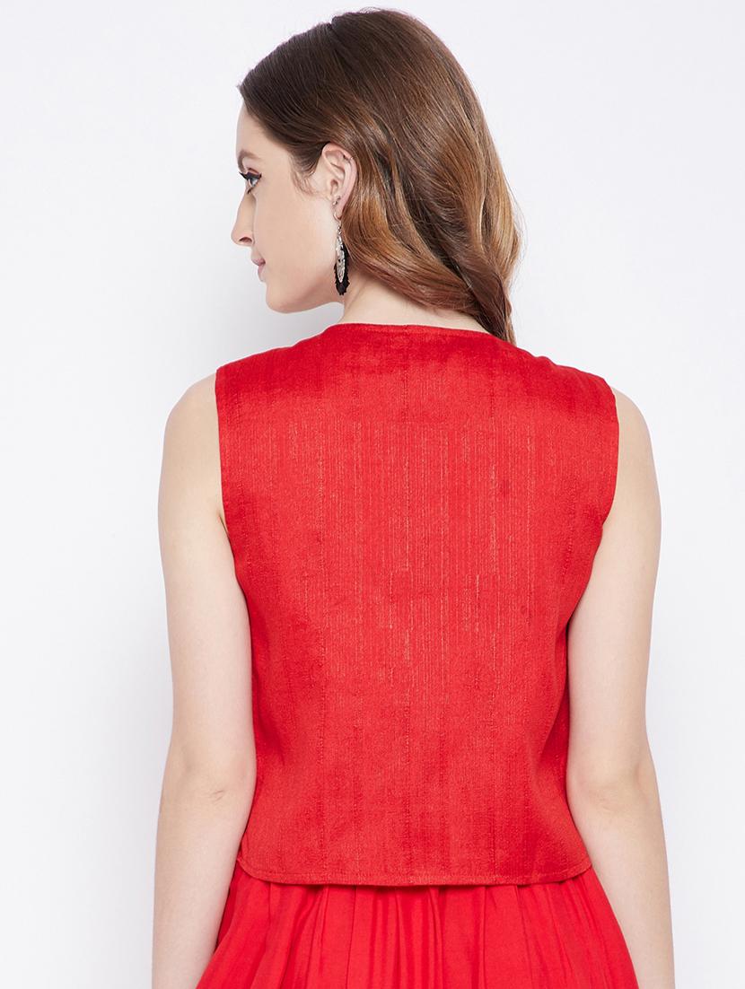 red embroidered jacket - 21401420 - Standard Image - 3