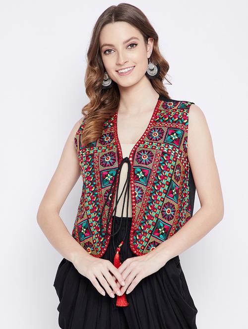 black embroidered jacket - 21401421 - Standard Image - 0