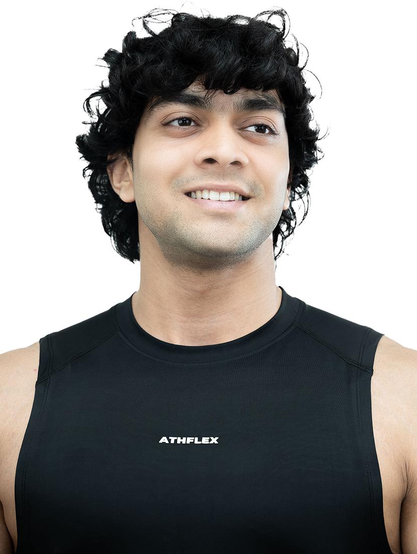 men solid sleeveless active wear t-shirt - 21401572 - Standard Image - 3