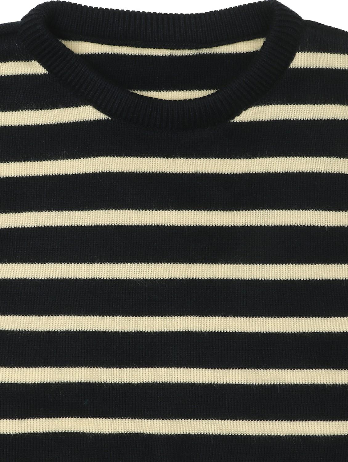 kids navy blue striped acrylic sweater - 21401645 - Standard Image - 3