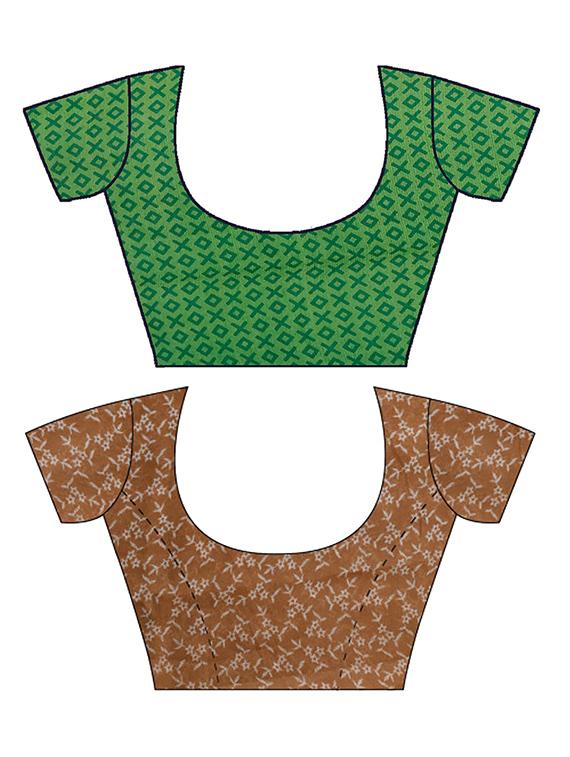 pack of 2 printed casual wear sarees with blouse - 21406014 - Standard Image - 3