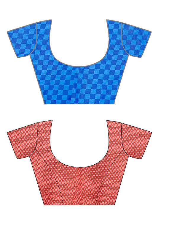 pack of 2 printed casual wear sarees with blouse - 21406053 -  Standard Image - 3