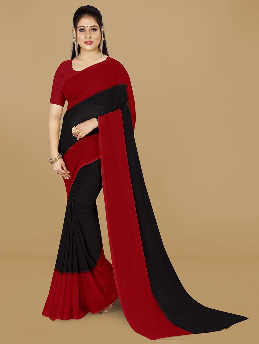 pack of 2 casual wear combo sarees with blouse - 21406612 -  Zoom Image - 0