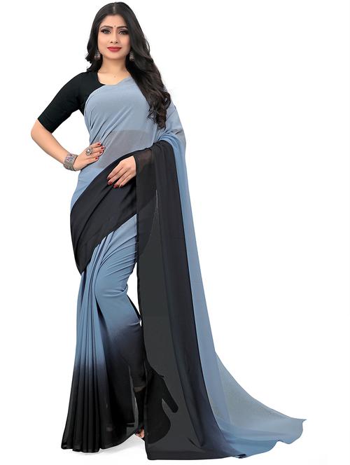 ombre georgette saree with blouse - 21407122 -  Standard Image - 0