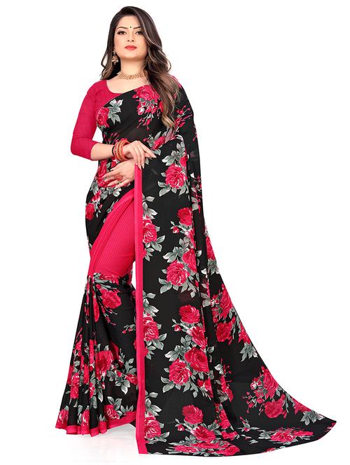 women printed casual wear saree with blouse - 21407133 - Standard Image - 0