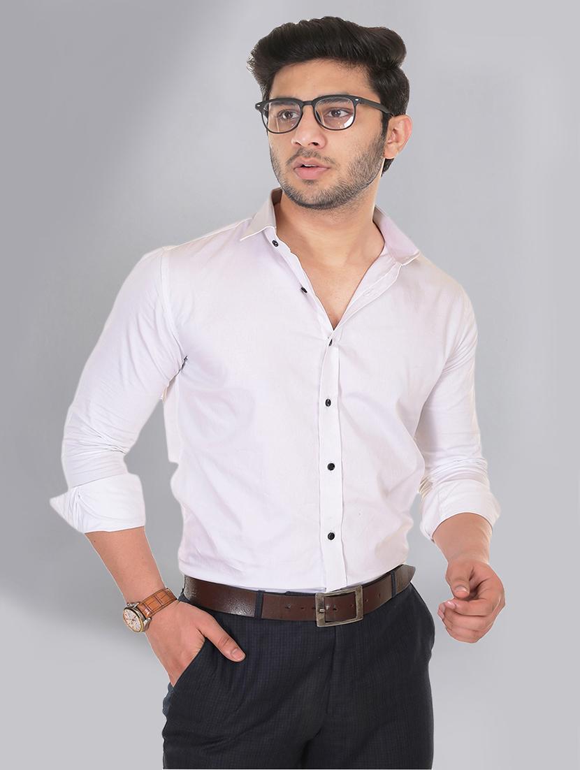 men solid formal shirt - 21410217 -  Zoom Image - 0