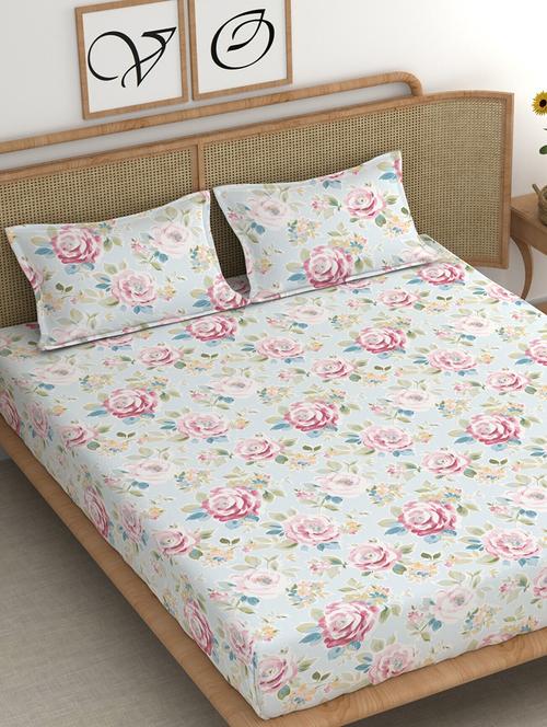 printed bedsheet with pillow covers - 21412363 -  Standard Image - 0