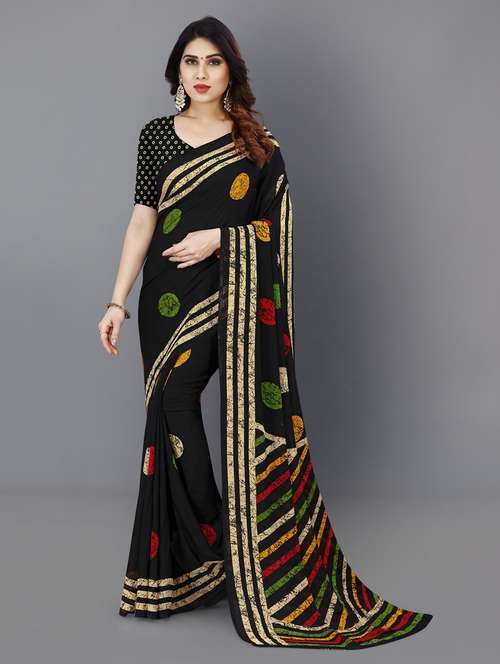 women casual wear georgette saree with blouse - 21412435 -  Standard Image - 0