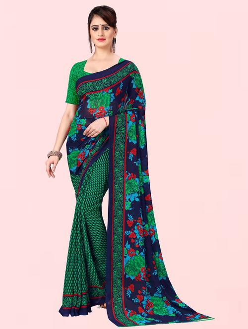 women casual wear georgette saree with blouse - 21412572 - Standard Image - 0