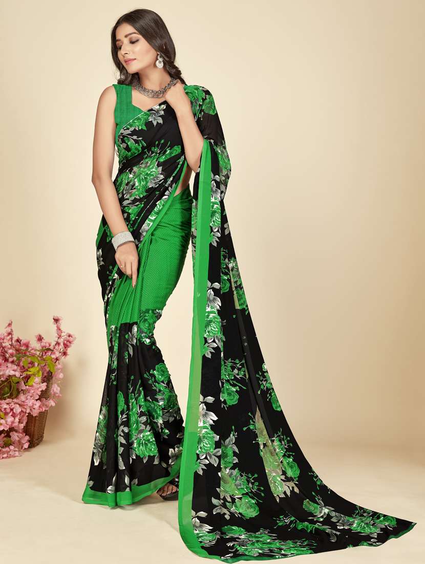 women casual wear georgette saree with blouse