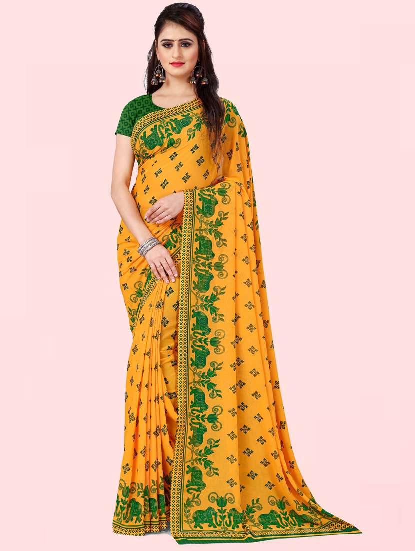 women casual wear georgette saree with blouse