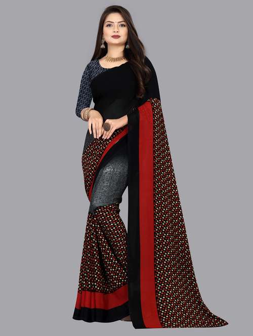 women casual wear georgette saree with blouse - 21412809 -  Standard Image - 0