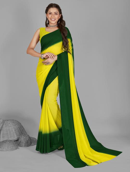 women ombre georgette saree with blouse - 21412917 - Standard Image - 0