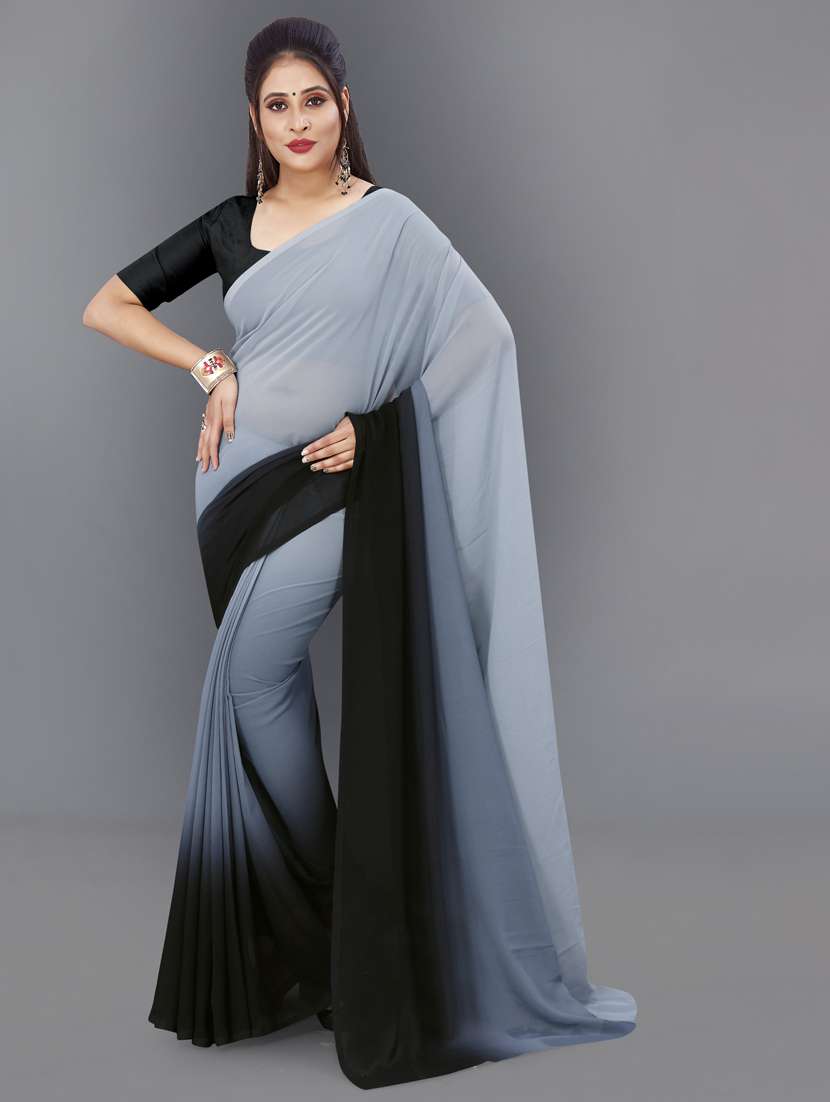 women casual wear georgette saree with blouse - 21412938 -  Zoom Image - 0
