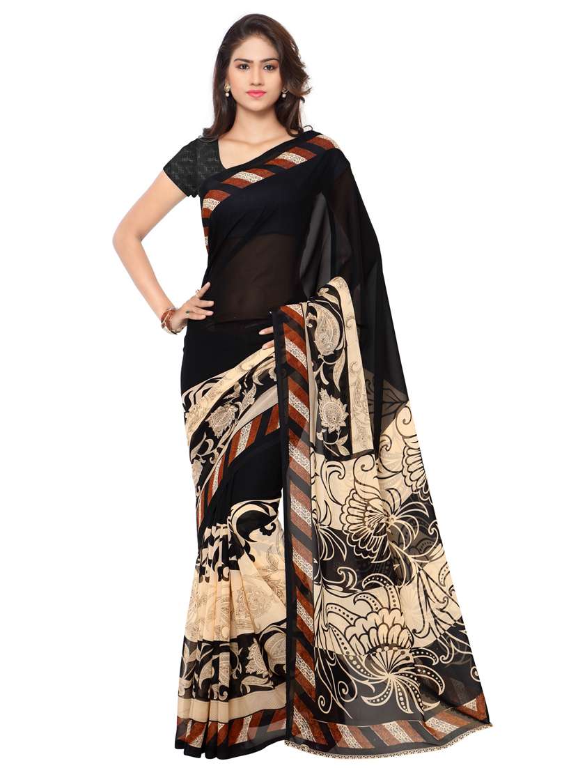 women casual wear georgette saree with blouse