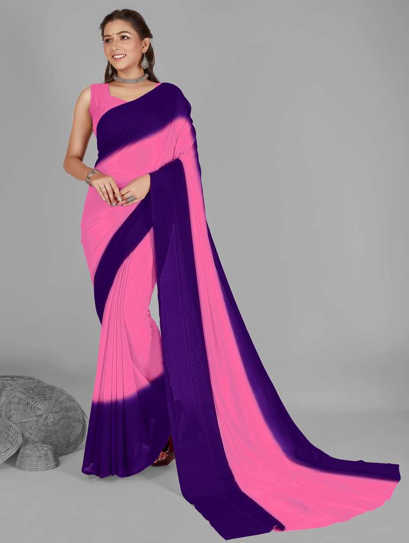 women casual wear georgette saree with blouse