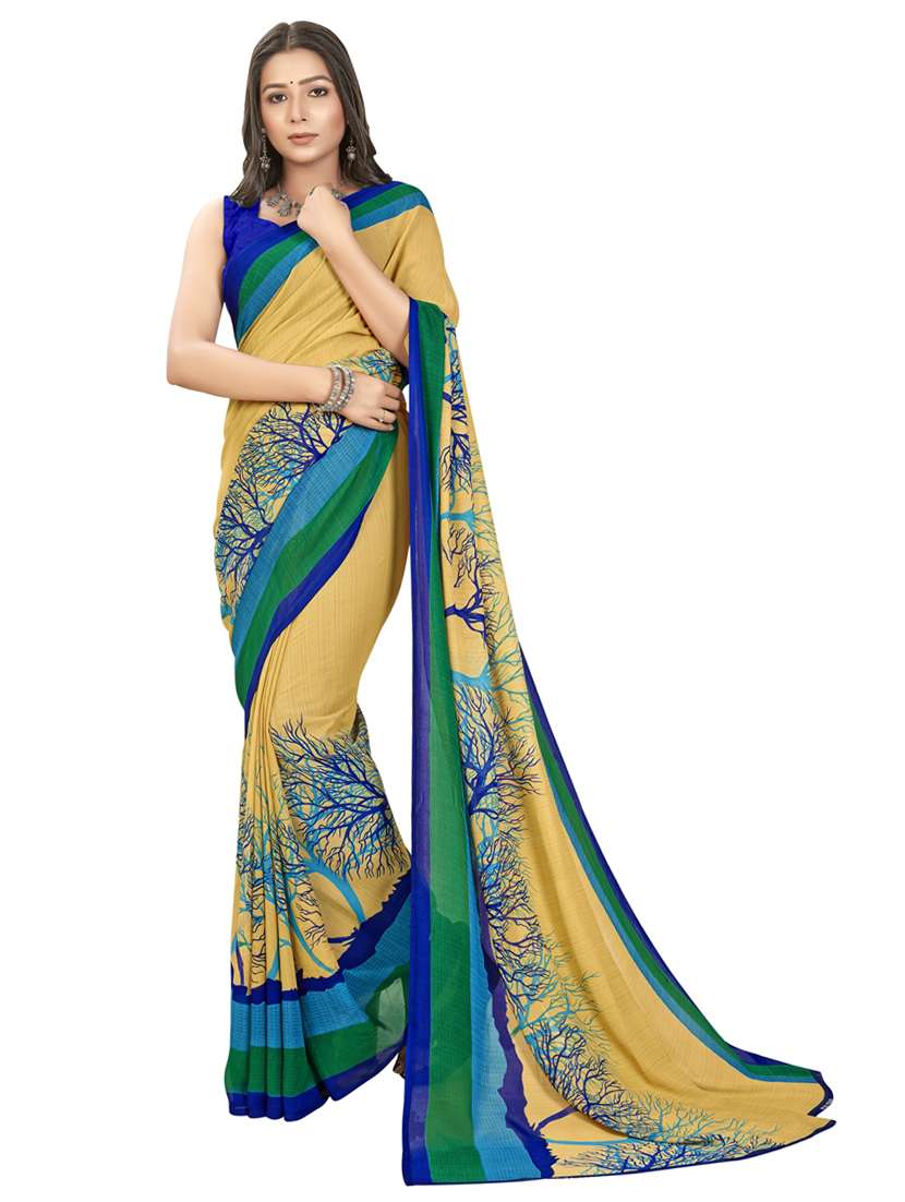 women casual wear georgette saree with blouse