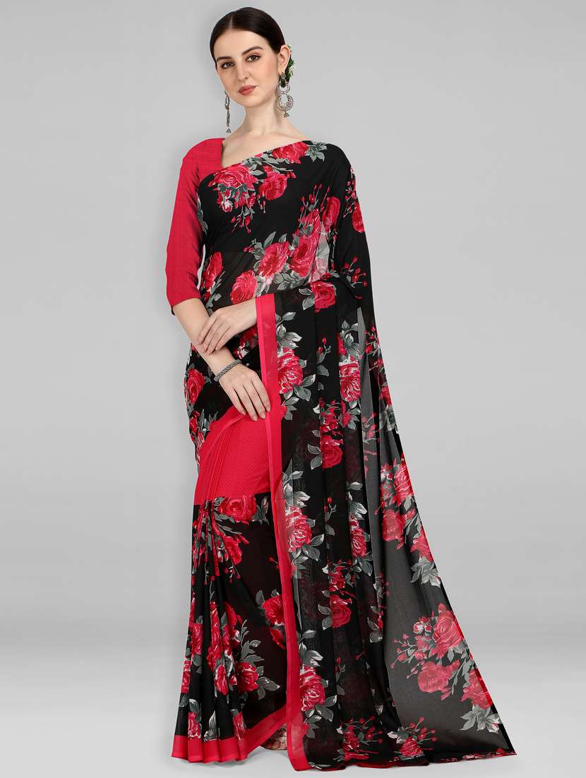 women casual wear georgette saree with blouse