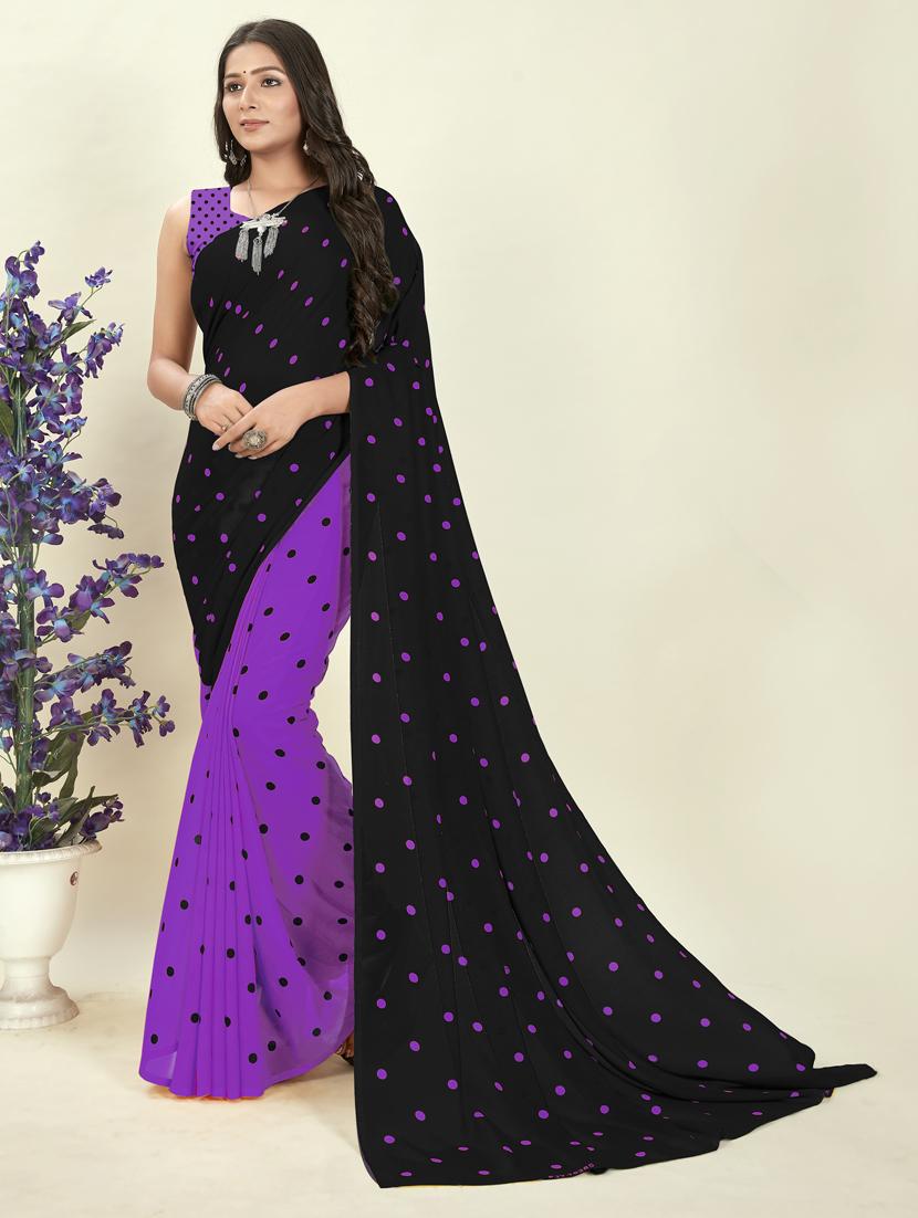 women casual wear georgette saree with blouse - 21413173 - Zoom Image - 0