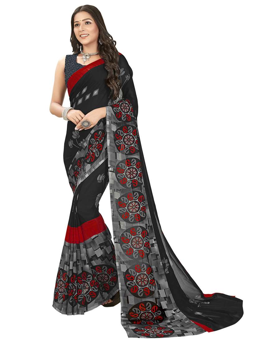 women casual wear georgette saree with blouse