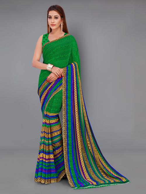 women casual wear georgette saree with blouse - 21413235 - Standard Image - 0
