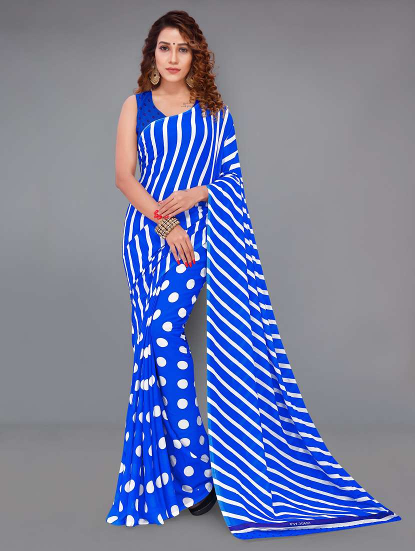 women printed casual wear saree  with blouse