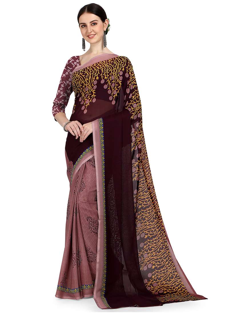 women printed casual wear saree with blouse - 21413869 -  Zoom Image - 0