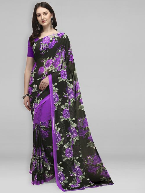 women casual wear georgette saree with blouse - 21413903 - Standard Image - 0