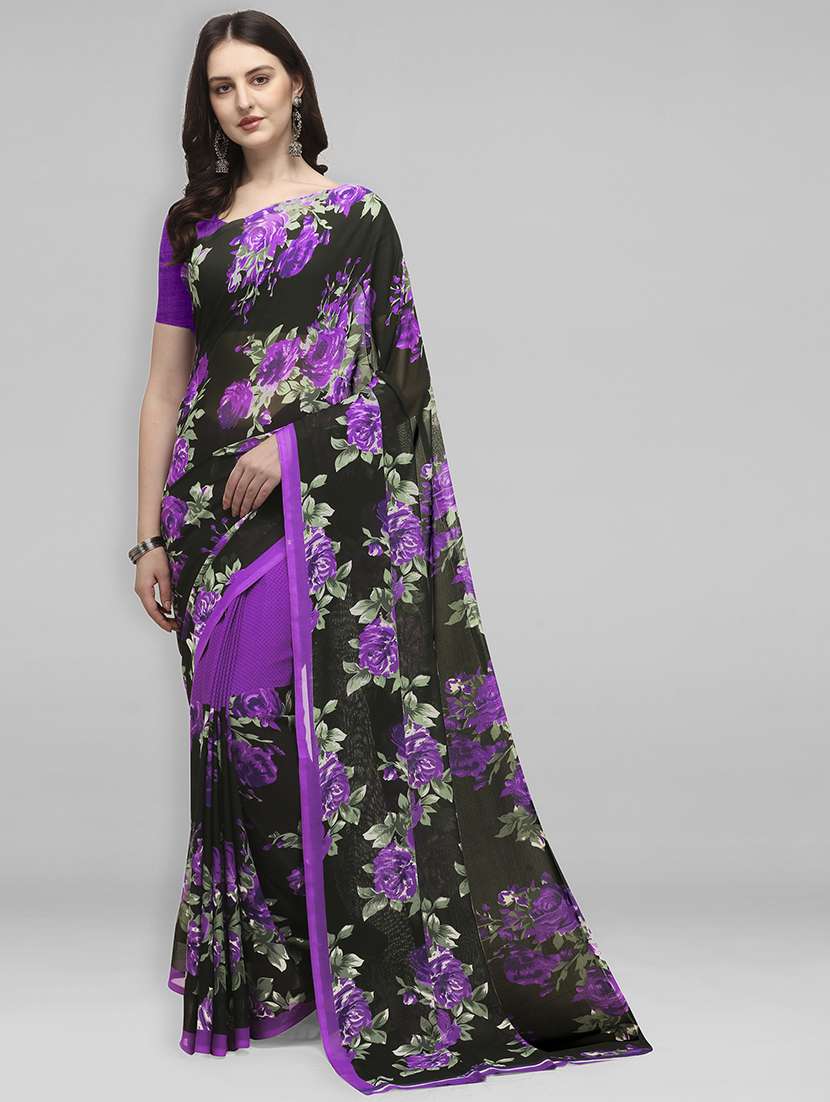 women casual wear georgette saree with blouse - 21413903 - Zoom Image - 0