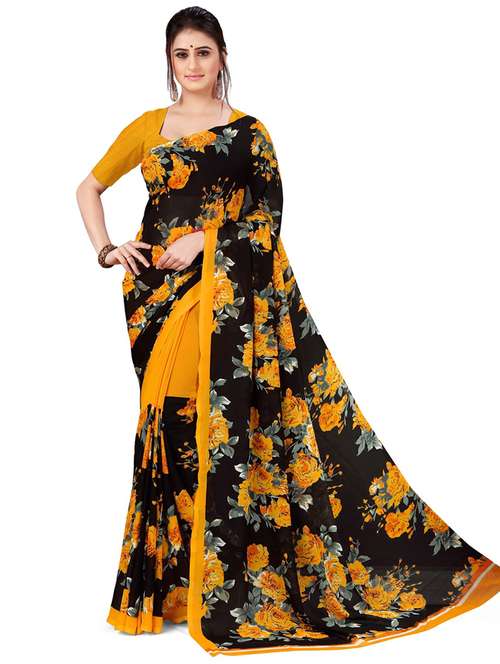 women printed casual wear saree with blouse - 21413910 -  Standard Image - 0