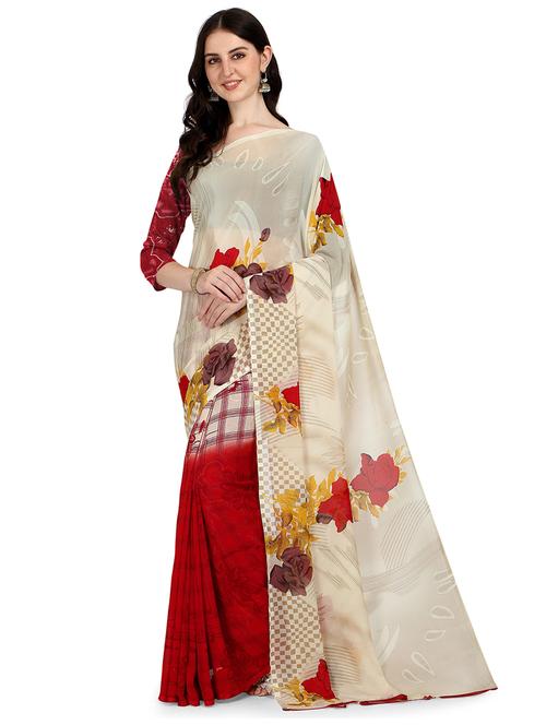 floral printed saree with blouse - 21413997 -  Standard Image - 0