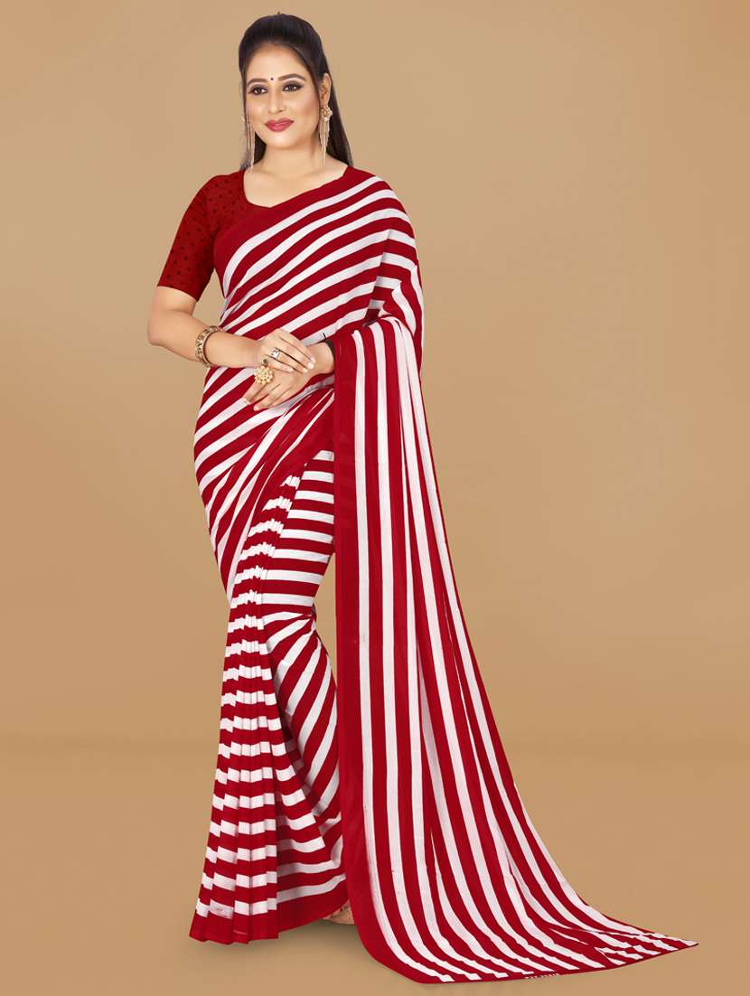 women printed casual saree with blouse - 21417020 - Zoom Image - 0