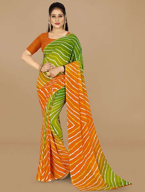 women multi colored leheriya saree with blouse - 21417223 - Standard Image - 0