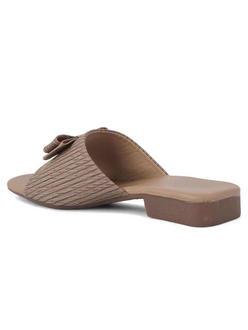 women brown slip on sandal - 21421790 -  Standard Image - 3