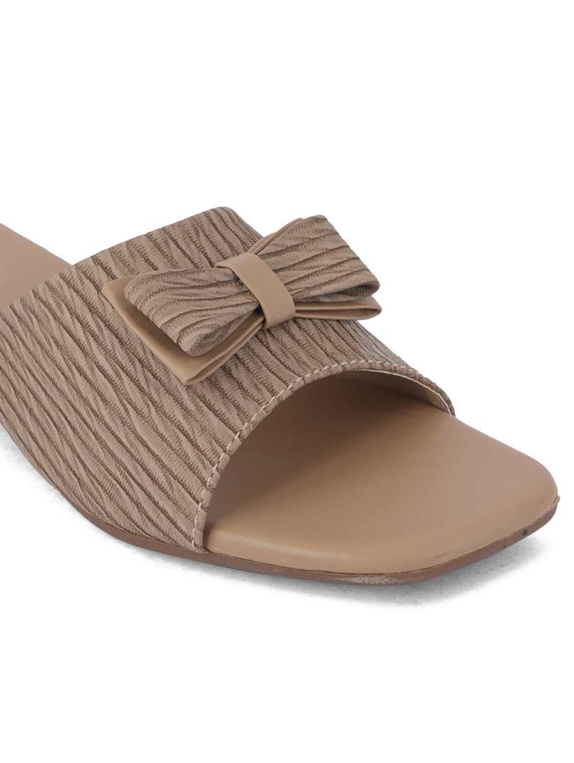 women brown slip on sandal - 21421790 -  Standard Image - 5