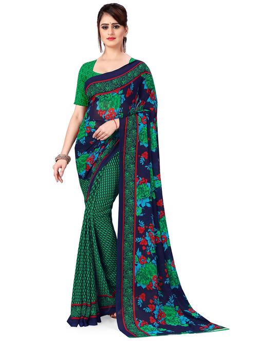 women casual wear georgette saree with blouse - 21431472 -  Standard Image - 0