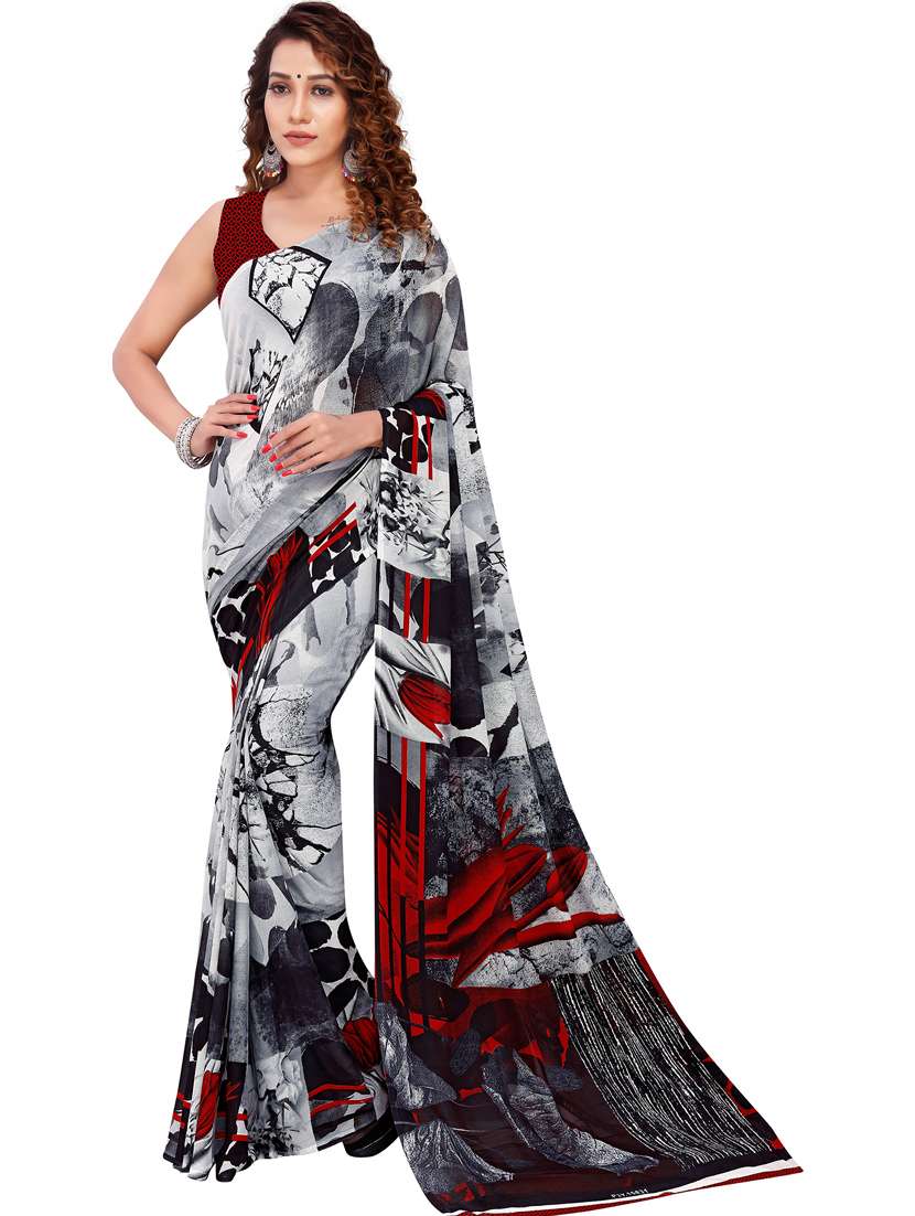 women casual wear georgette saree with blouse