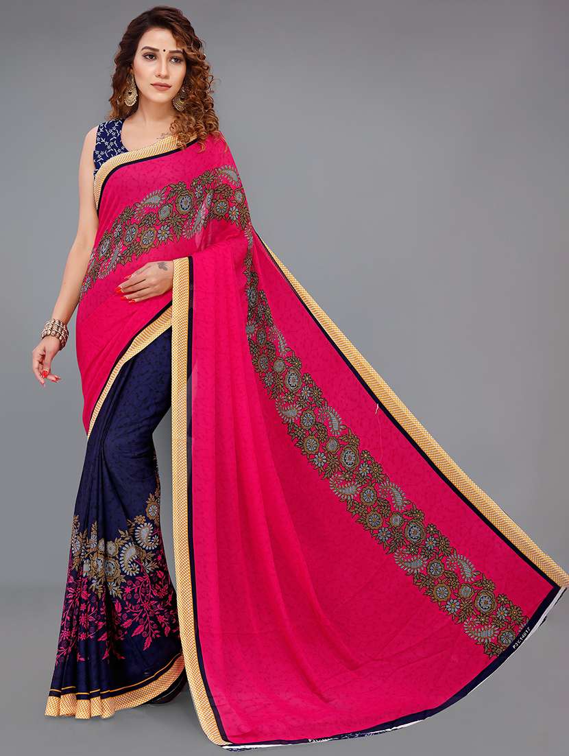women casual wear georgette saree with blouse