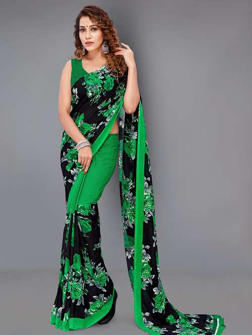 women casual wear georgette saree with blouse - 21431723 -  Standard Image - 0