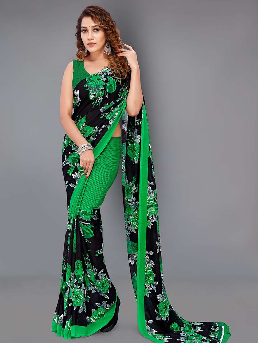 women casual wear georgette saree with blouse