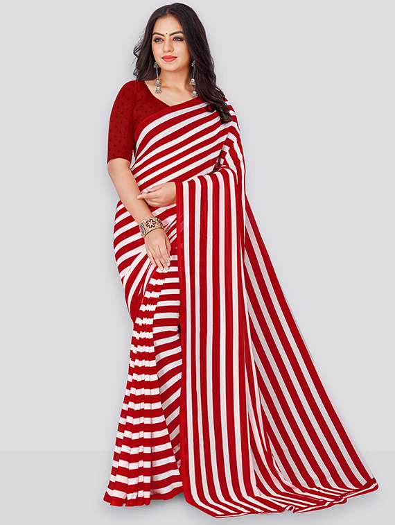 women casual wear georgette saree with blouse