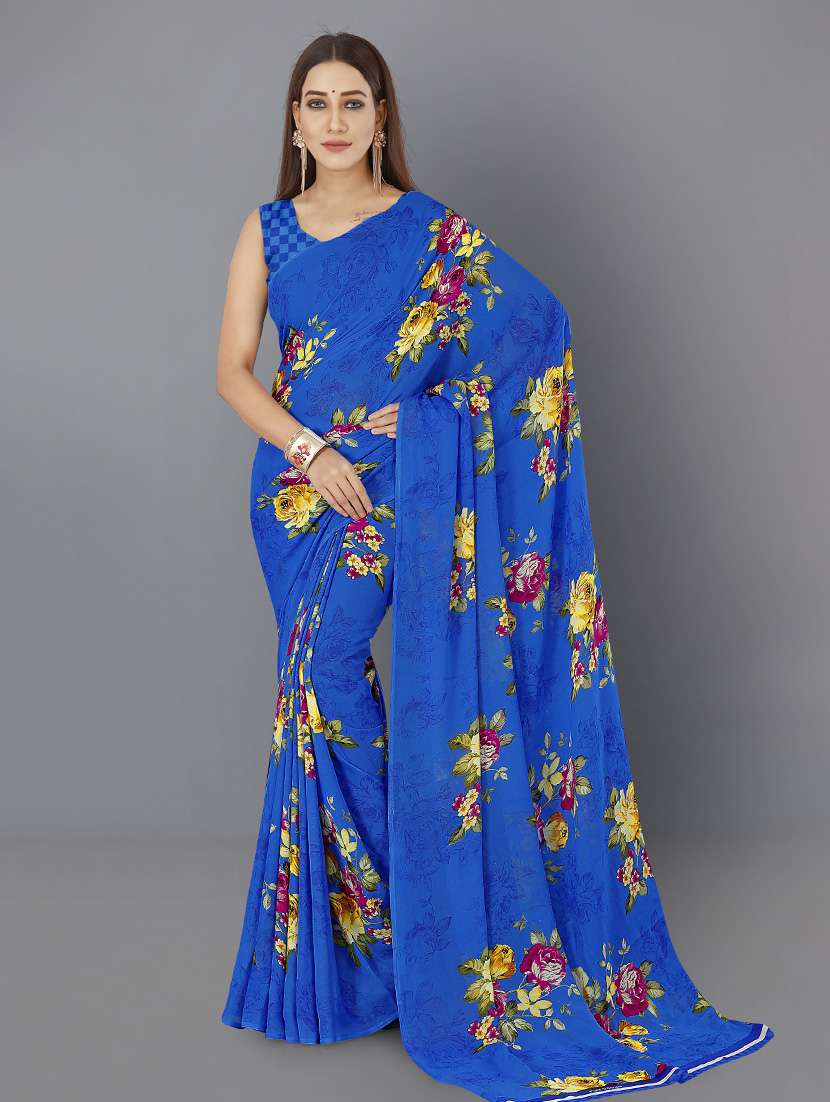 women casual wear georgette saree with blouse