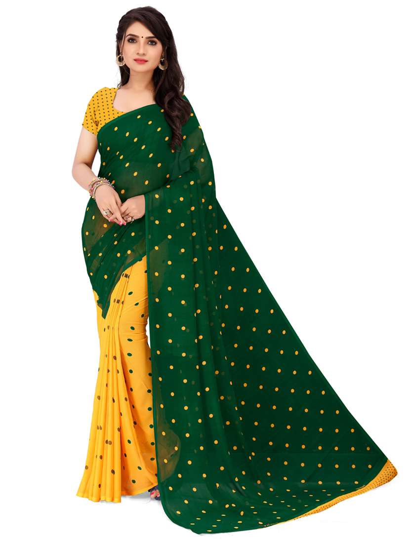 women printed casual wear saree  with blouse